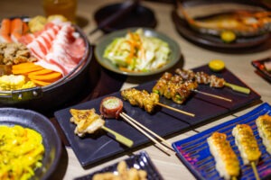 Japanese Skewer dinner at restaurant